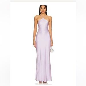 Line & Dot Lilac Slip Maxi Dress